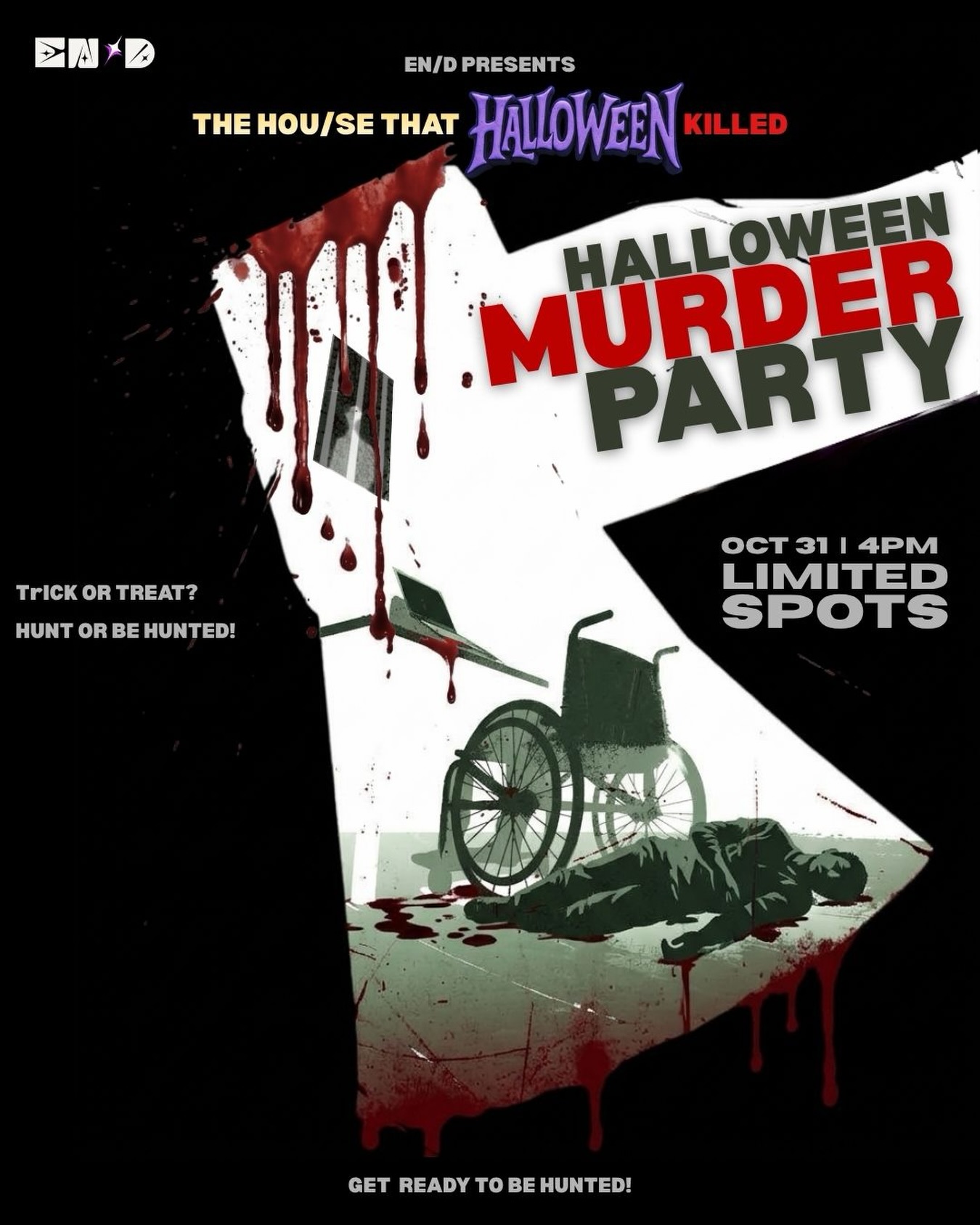 EN/D original HOU/SE 2 Halloween Murder Party poster
